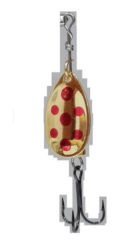 Spinner Silstar Cucharita 5grs 6,8cms Oro Puntos Rojos #2