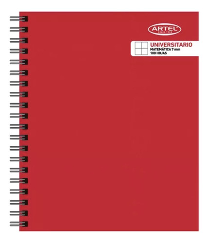 Cuaderno Universitario 7mm 100 Hojas Artel Tapa Dura X10 Un 