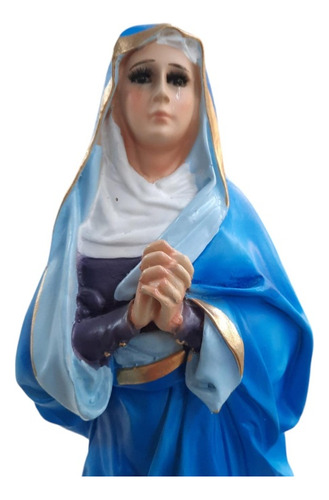 Virgen De La Dolorosa  O Soledad 40 Cm De Resina 