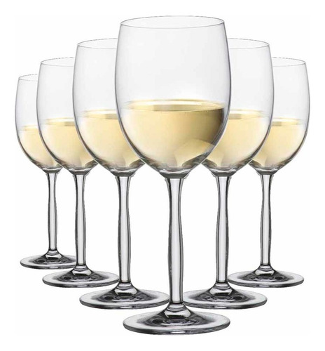 Jogo De Taças Vinho Branco Ritz Cristal 335ml 6 Pcs