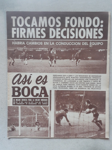 Revista Asi Es Boca N° 881 Año 1971 - Boca - Newell´s