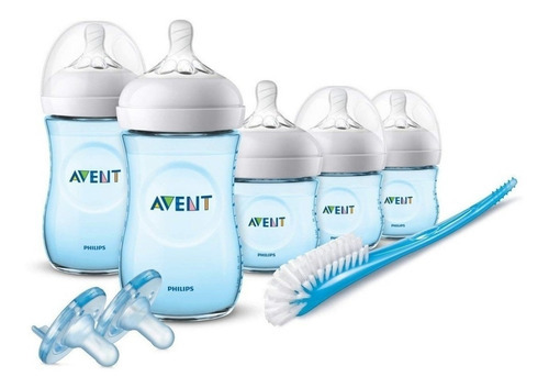 Set Recien Nacido Philips Avent 0-6m Natural Azul Inmediato