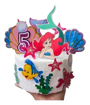 Comprar Adorno La Sirenita Ariel Torta Topper Personalizado Cumple 