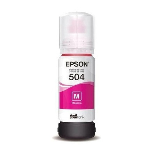 Botella Tinta Original Epson T504 Impresora Color Magenta