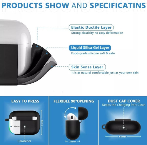 Para Airpod Pro/pro2 Fundas, Case Kit De Accesorios 14 En 1