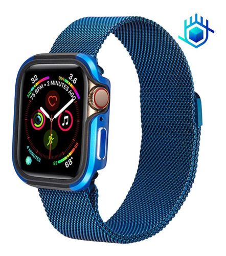 Imagen 5 de 10 de Funda Titanium + Mica Para Apple Watch Lujo Premium Ligero