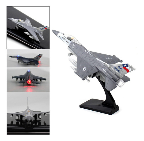 A Modelo De Avión De Aleación Fundido 1/100 F-16 Para