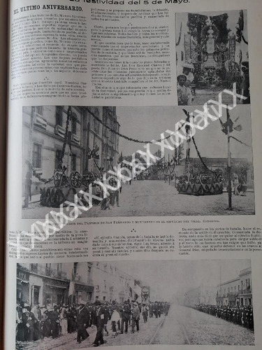 Cartel Retro Desfile Y Fiestas Del 5 De Mayo, 1899 D.f