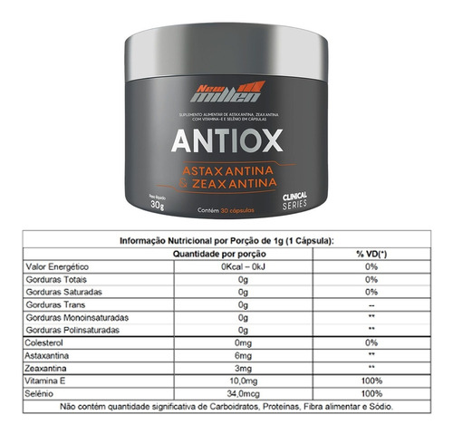Antiox - 30 Cápsulas - New Millen - Sistema Imunológico 