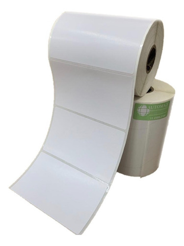 Imagem 5 de 6 de Kit Com 10 Rolos Etiqueta Couche 100x60 (mm) 10x6 Cm