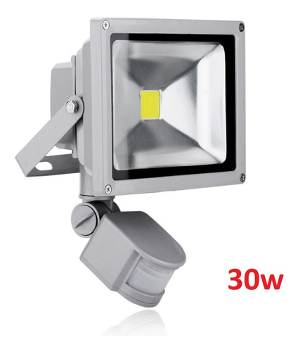 Reflector Led 30w Bco Luminaria Con Sensor De Movimiento