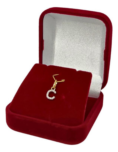 Pingente Inicial Do Nome Letra C Em Ouro 18k Com Zircônias