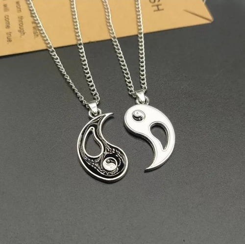 2-collar Doble Compartido Mejores Amigos Ying Yang Pareja