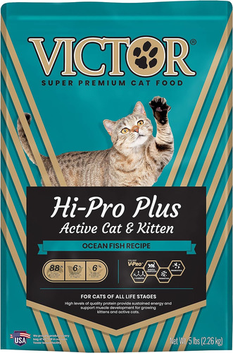 Victor Super Premium Cat Food Hi-pro Plus Active Cat And K