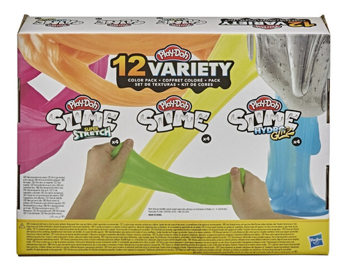 Imagen 1 de 4 de Play Doh Slime; Super Stretch, Y Hydroglitz 12 Colores