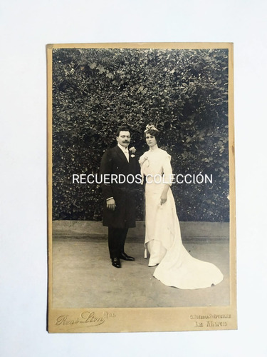 Foto Antigua Original Vernácula, Boda Matrimonio, 1900 Ca