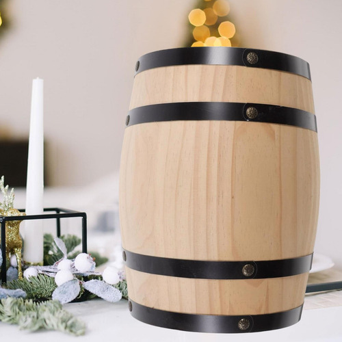 Dispensador De Whisky Retro En Barril De Roble Para M Beige