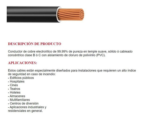 Imagen 4 de 4 de Caja 100 Mts Cable Rojo Cal 10 Awg Kobrex Vinikob 100% Cobre