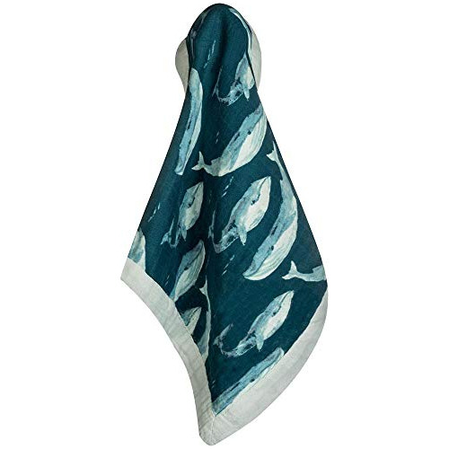 Mini Lovey Blanket (blue Whale) (manta De Apego Miniatu...