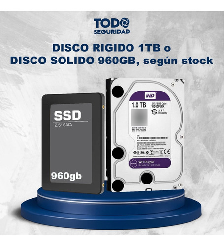 Imagen 3 de 10 de Kit Seguridad Dahua Cctv Dvr 8ch + 8 Camara 2mp 1080p + 1tb