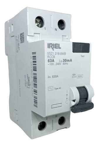 Interruptor Diferencial Resid Dr 1p+n 63a 30ma 5sz1316-0mb