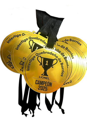 Medallas Acrílico De Futbol Torneo Premiación Personalizadas Personalizado