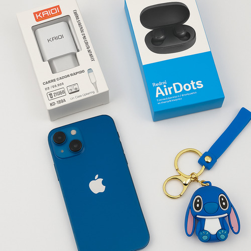 Iphone 13 Azul 128gb C/ Carregador + Envio Já Azul (Usado)