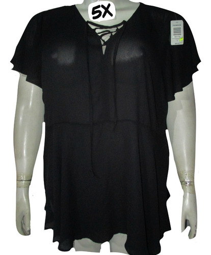 Blusa Negra De Gala O Fiesta Talla 4x / 5x (50/52) Torrid