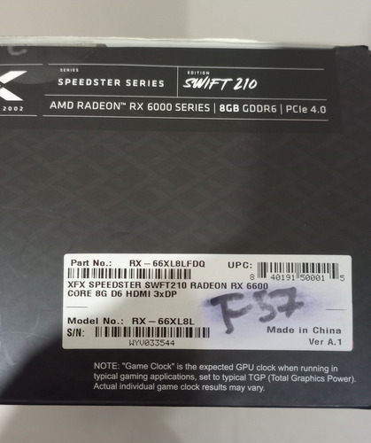Placa De Video Rx 6600 8gb Xfx Swtf 210 (Usado)