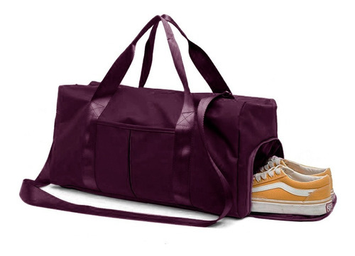 Mochila Gimnasio Deportiva Gran Capacidad Resistente Ligera Color Violeta