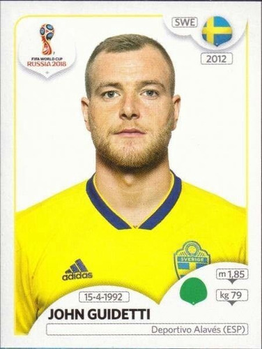 Lámina Album Mundial Rusia 2018 / John Guidetti 490