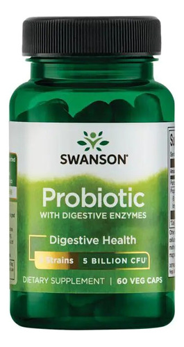 Probiótico Con Enzymas Digestivas 5 Billion Cfu 60 Cápsulas 