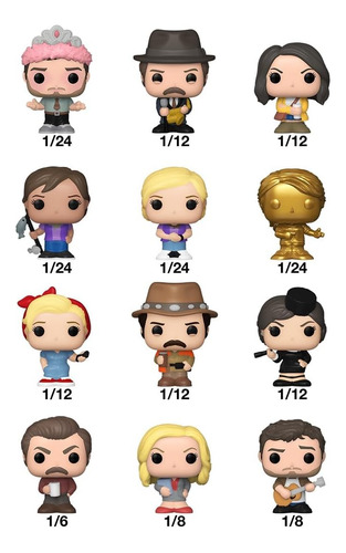 Funko Bitty Pop! Solteros: Parques Y Recreación - Pdq De 24