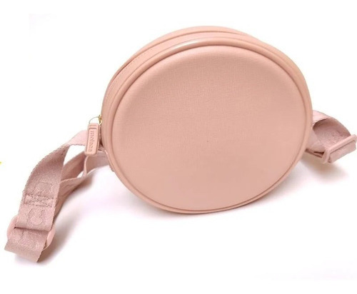 Bolsa Redonda Moleca Tira Colo 50006 Feminina Transversal Cor Rosa