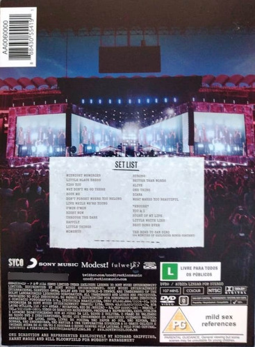 Dvd One Diection - Where We Are: Live From San Siro Stadium