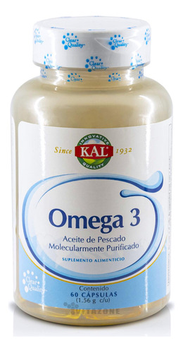 Omega 3 Aceite De Pescado Molecularmente Purificado 60 Cáps 