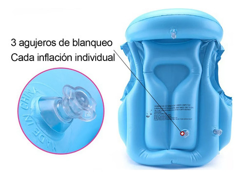 Niño Chaleco Inflable Flotador Salvavida Con Brazo
