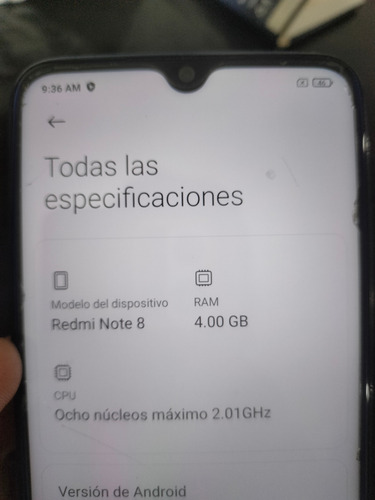 Celular Redmi Note 8 Pro - 128 Gb, Color Azul Cielo (Usado)