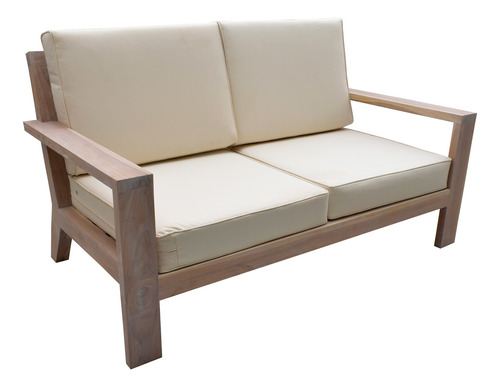 Sillon De Madera Teca De 2 Sitiales 