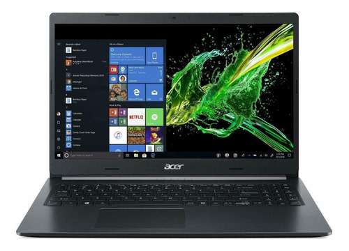 Notebook Acer Aspire 5 A515-54 negra 15.6", Intel Core i7 10510U  12GB de RAM 512GB SSD, Intel UHD Graphics 1920x1080px Windows 10 Home