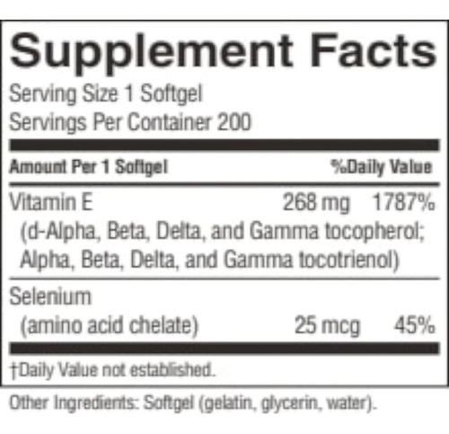 Natures Sunshine Vitamin E Complete 200caps