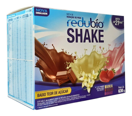 Kit 3x210g Redubío Shake Dieta De 21 Dias Com 3 Sabores