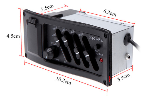 Pickup Preamp Pickup Equalizer Eq-7545r Preamp Piezo De 4 Ba
