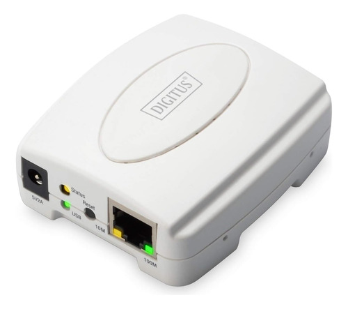 Digitus Fast Ethernet Servidor De Impresión Blanco