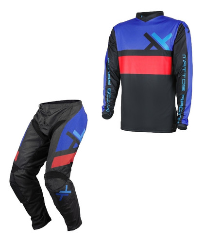 Kit Roupa Motocross Infantil Calça + Camisa Mattos Racing