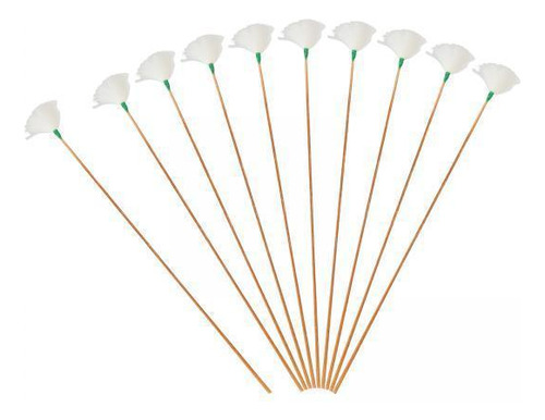 4 X 10 Uds. De Palillos De Plumas De Ganso, Hilo Verde M