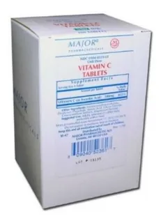 Paquete De 100 Pastillas De Vitamina C Ácido Ascórbico