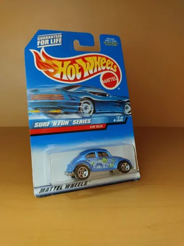 1998 Hot Wheels Surf 'N Fun Series 2/4 VW Bug Blue Volkswagen Beetle #962  NOC