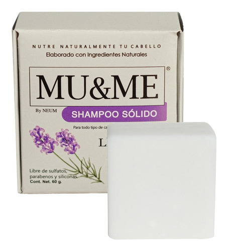  Shampoo Solido Mu&me Lavanda Anticaida 60gr