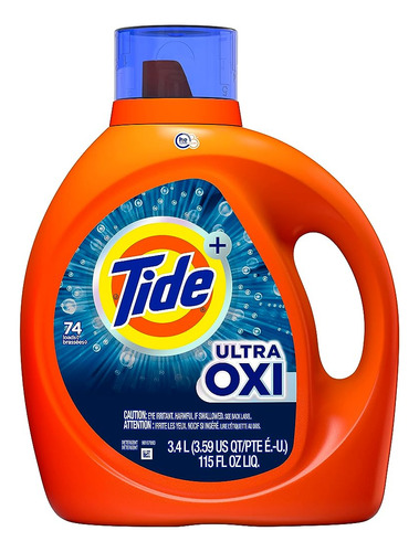 Tide Ultra Oxi Detergente Para Ropa Jabón Líquido, 74 Cargas